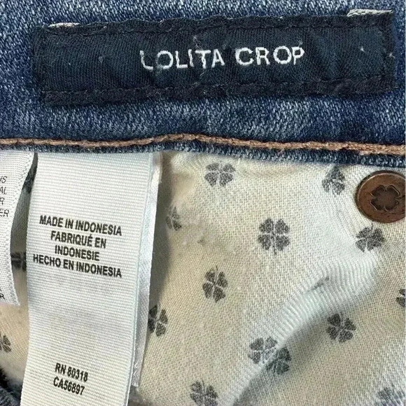 Lucky Brands Jeans Women's Size 2/26‎ Low Rise Faded Wash Lolita Crop Blue Denim - Picture 8 of 11